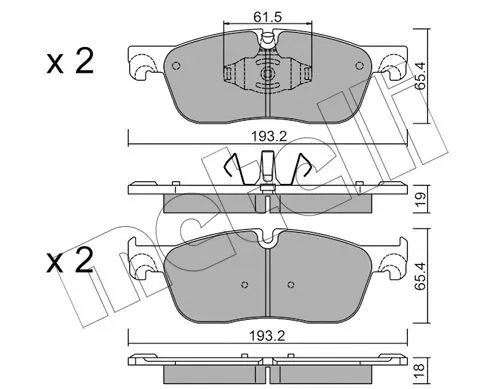 Brake Pad Set, disc brake (22-1123-0)