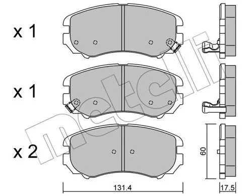 Brake Pad Set, disc brake (22-0503-0)