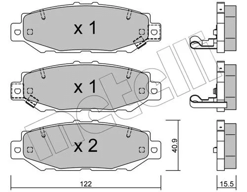 Brake Pad Set, disc brake (22-0759-0)