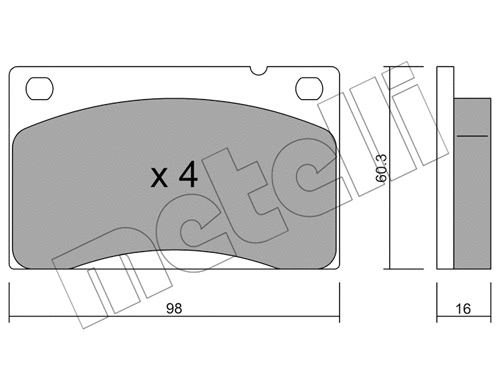 Brake Pad Set, disc brake (22-0006-0)