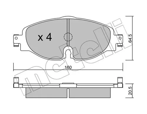 Brake Pad Set, disc brake (22-0950-0)