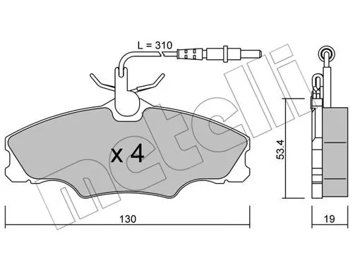 Brake Pad Set, disc brake (22-0213-0)