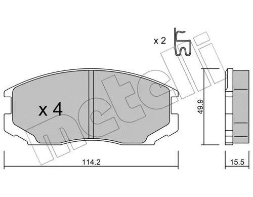 Brake Pad Set, disc brake (22-0221-1)