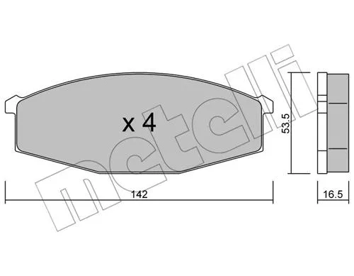 Brake Pad Set, disc brake (22-0110-0)
