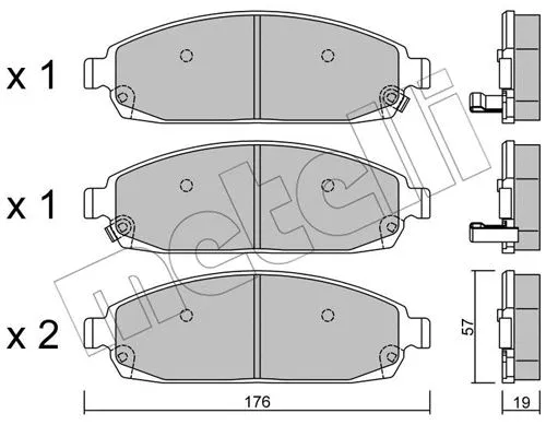 Brake Pad Set, disc brake (22-0719-0)