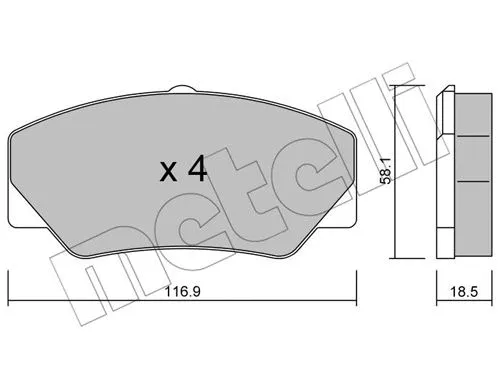 Brake Pad Set, disc brake (22-0056-0)