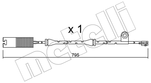 Warning Contact, brake pad wear (SU.152)