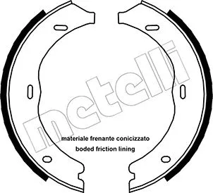 Brake Shoe Set, parking brake (53-0248)