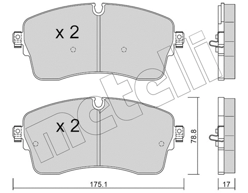 Brake Pad Set, disc brake (22-1250-0)