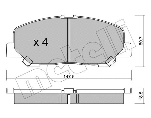 Brake Pad Set, disc brake (22-0905-0)