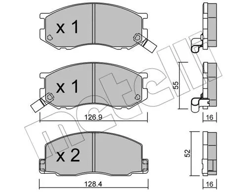 Brake Pad Set, disc brake (22-0455-0)