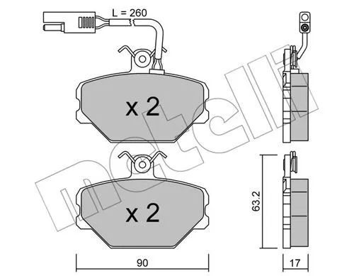 Brake Pad Set, disc brake (22-0059-1)