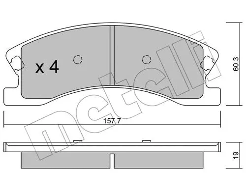 Brake Pad Set, disc brake (22-0626-0)