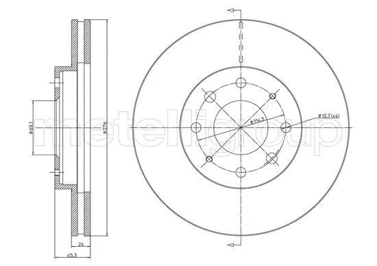 Brake Disc (23-1066C)