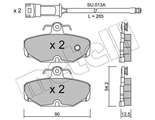 Brake Pad Set, disc brake (22-0095-0K)