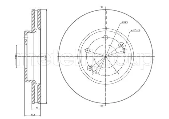 Brake Disc (23-1053C)
