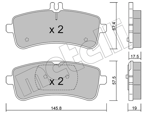 Brake Pad Set, disc brake (22-1200-0)