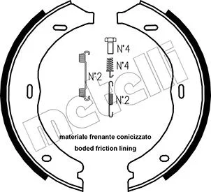 Brake Shoe Set, parking brake (53-0248K)