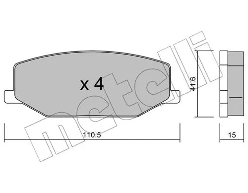 Brake Pad Set, disc brake (22-0097-0)