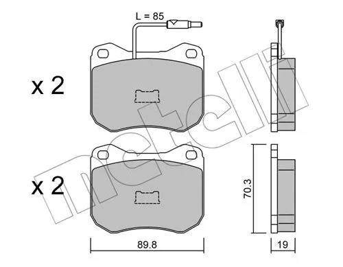 Brake Pad Set, disc brake (22-0021-0)