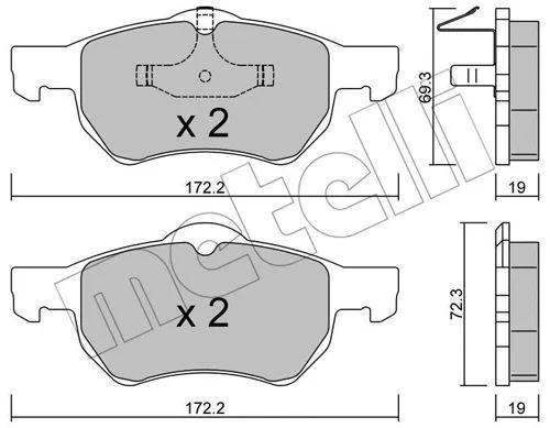 Brake Pad Set, disc brake (22-0523-0)