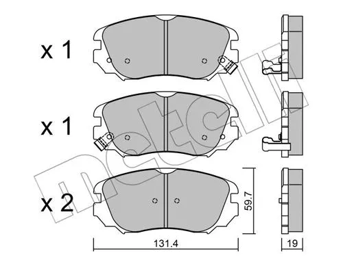 Brake Pad Set, disc brake (22-0841-0)