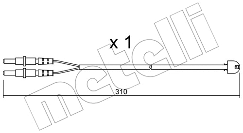 Warning Contact, brake pad wear (SU.242)