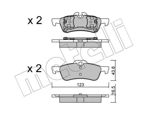 Brake Pad Set, disc brake (22-0556-0)