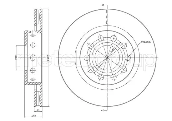 Brake Disc (23-1407C)