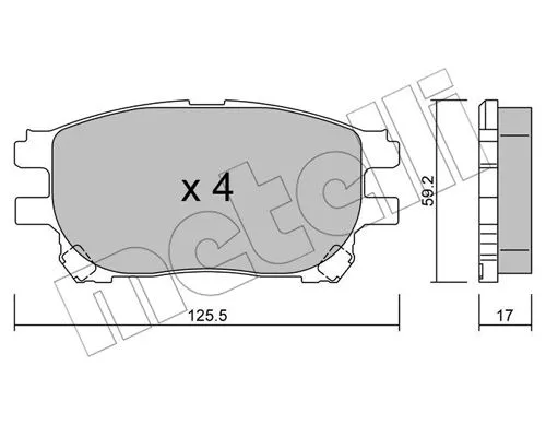 Brake Pad Set, disc brake (22-0615-0)