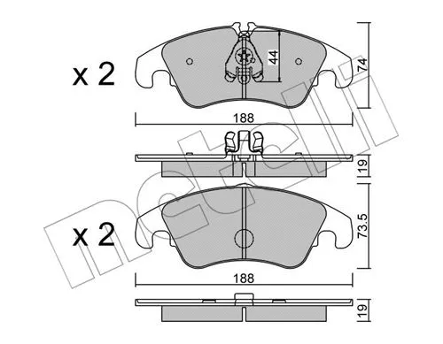 Brake Pad Set, disc brake (22-0775-0)