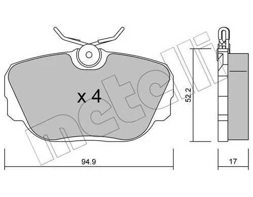 Brake Pad Set, disc brake (22-0042-0)