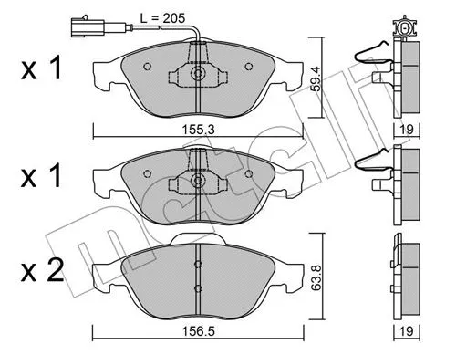 Brake Pad Set, disc brake (22-0220-1)