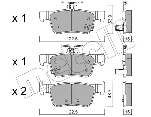 Brake Pad Set, disc brake (22-1131-0)
