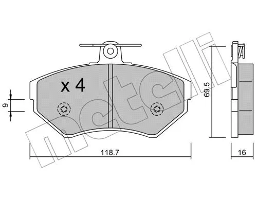 Brake Pad Set, disc brake (22-0215-1)
