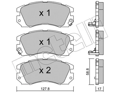 Brake Pad Set, disc brake (22-0140-0)