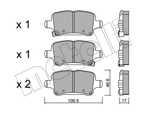 Brake Pad Set, disc brake (22-1116-0)