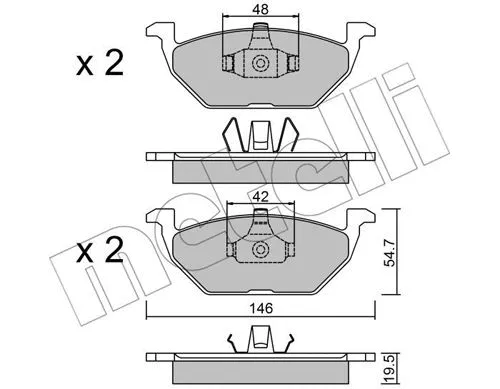Brake Pad Set, disc brake (22-0211-1)
