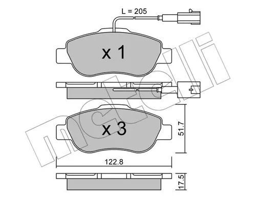 Brake Pad Set, disc brake (22-0638-1)