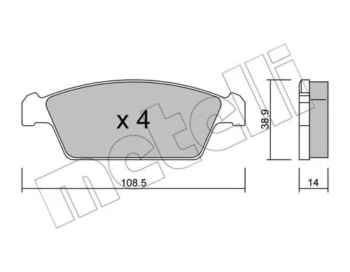 Brake Pad Set, disc brake (22-0367-0)