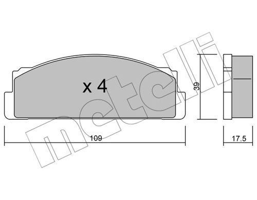 Brake Pad Set, disc brake (22-0001-0)