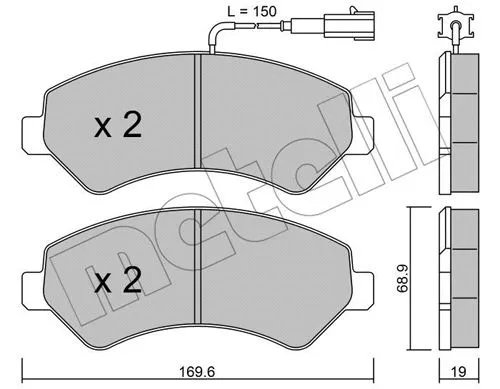 Brake Pad Set, disc brake (22-0709-1)