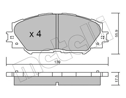 Brake Pad Set, disc brake (22-0747-0)
