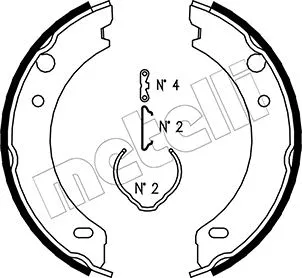 Brake Shoe Set, parking brake (53-0477K)
