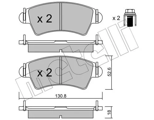 Brake Pad Set, disc brake (22-0313-0)