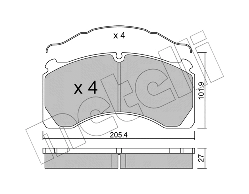 Brake Pad Set, disc brake (22-0603-0)