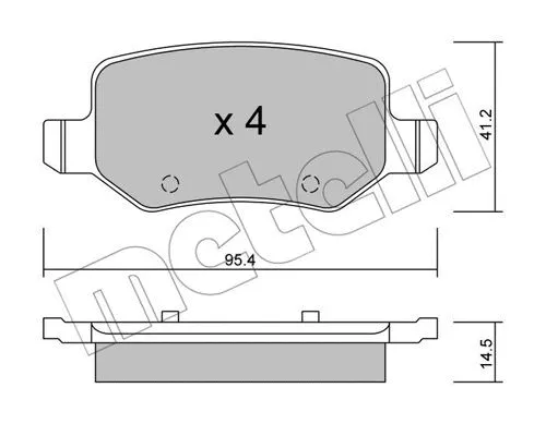 Brake Pad Set, disc brake (22-0565-0)