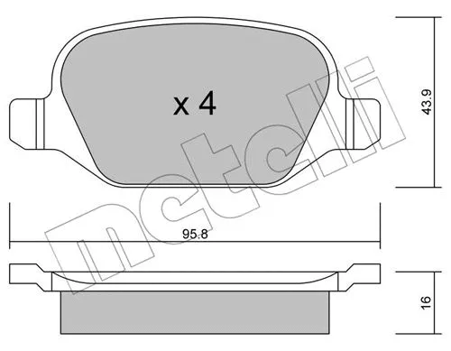 Brake Pad Set, disc brake (22-0324-1)