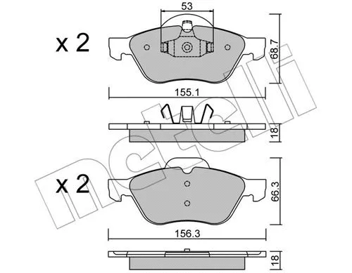 Brake Pad Set, disc brake (22-0335-0)