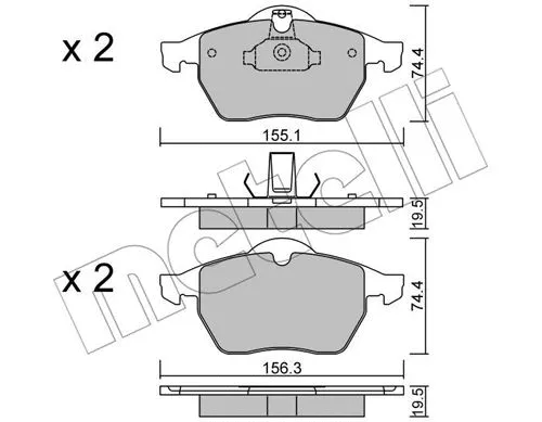 Brake Pad Set, disc brake (22-0118-0)